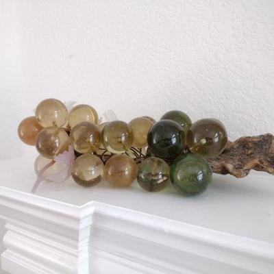MCM Lucite Acrylic Green Grapes Decor