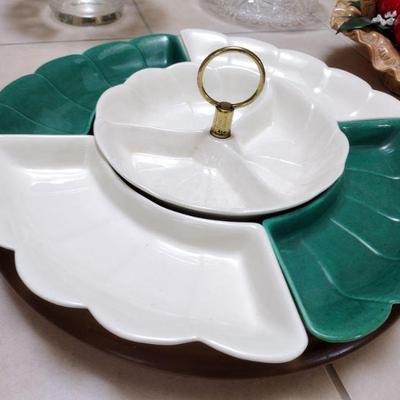 MCM California Pottery Lazy Susan Snack Trays