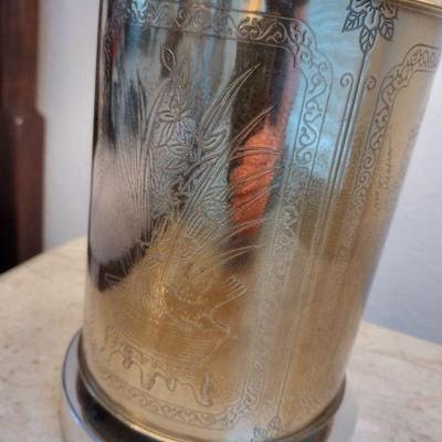 Vintage Chinoiserie Tea Canister Lamp