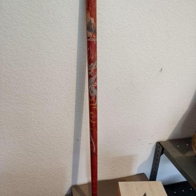 Dragon Etched Art Walking Stick-Pool Cue