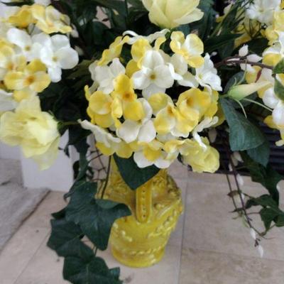 Faux Flowers in Vase