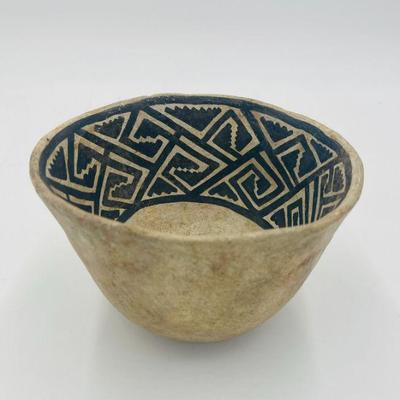 Mesa Verde Anasazi Black & White Geometric Bowl