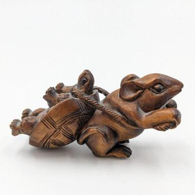 Carved Boxwood & Tagua Nut Figures/ Netsukes