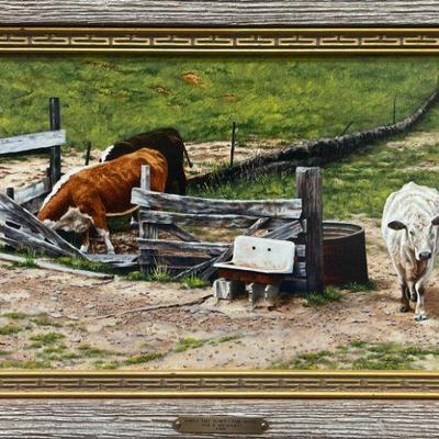 Joe F. Howard (Contemporary) â€œWhen the Cows Come Homeâ€ Oil on Canvas