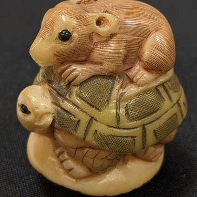 Carved Boxwood & Tagua Nut Figures/ Netsukes