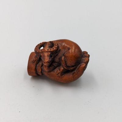 Carved Boxwood & Tagua Nut Figures/ Netsukes