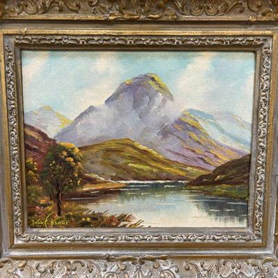 Thomas Blake (b. 1890, United Kingdom) Mountain Landscape Oils on Board