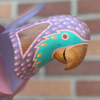 James Mellick (Contemporary) Painted Wood & Signed Parrot