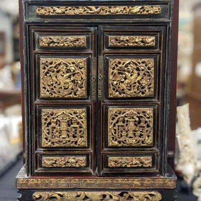 Meiji Period Japanese Tabletop Shrines & Cabinets