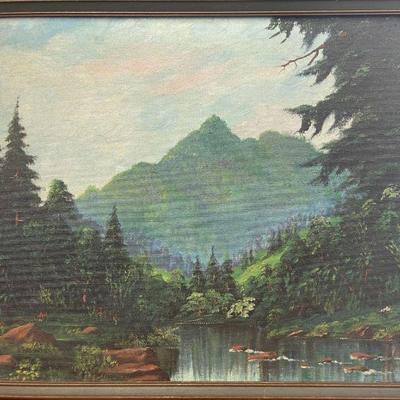 G. Stauning â€œThe Chimneys Near Gatlinburg, Tennesseeâ€ 1948 Oil