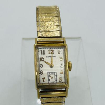 Vintage Men's Hamilton Watch with 14k Gold Case