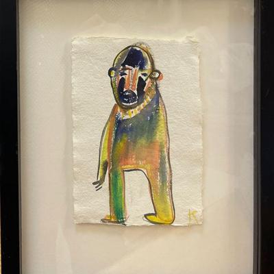 Karl Mullen (Contemporary, Ireland) Folk Art Mixed Medias on Paper