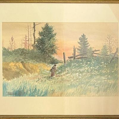 Thomas Harrison Wilkinson (1847-1929, England/ North Carolina) Watercolor