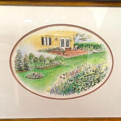 Betsy DeFusco (Contemporary) Backyard & Garden Watercolor
