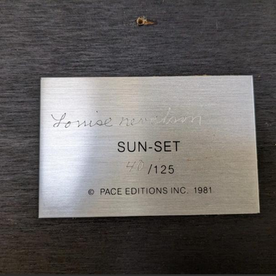 Louise Nevelson (1899-1988, American) "Sun-Set" 1981 Poly Resin Multiple from Pace Gallery 