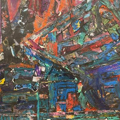 Dorthea â€œDottieâ€ Lipetz (1923-2017) Mixed Media Abstract on Canvas