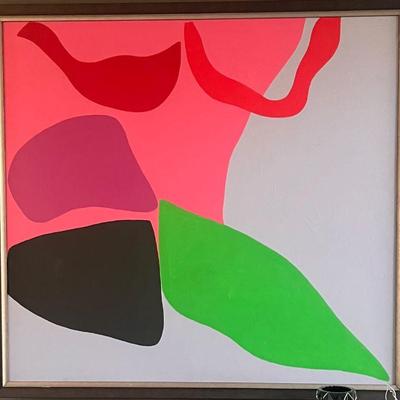 Raymond Parker (1922-1990, American) 1967 Untitled Oil on Canvas (50â€ X 54â€)
