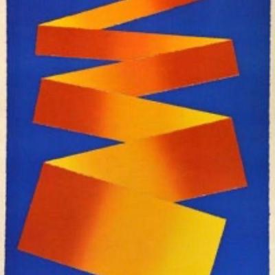 Arthur Secunda (1927-2022, American) Signed â€œZig Zagâ€ Serigraph, #140/150
