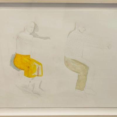 Brian Novatny (b. 1964) â€œTwo People Jumpingâ€ 1999 Mixed Media