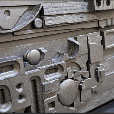 Louise Nevelson (1899-1988, American) "Sun-Set" 1981 Poly Resin Multiple from Pace Gallery 