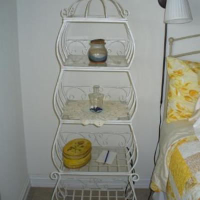White Iron tiered shelf  (2)