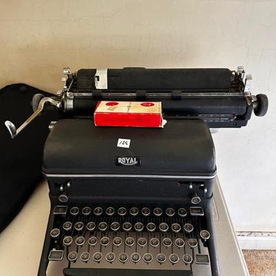 Royal typewriter with replacement ribbon