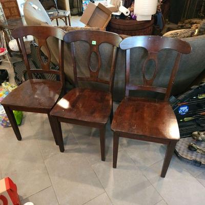 SET OF WOOD DINING CHAIRS FROM WORLD MARKET