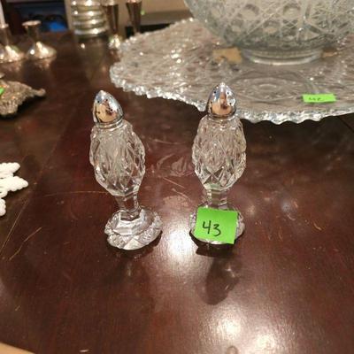 Crystal Salt & Pepper Shakers