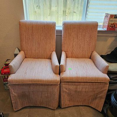 NICE ROLLING ACCENT ARM CHAIRS