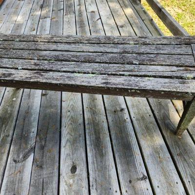 Wood bench