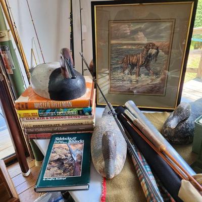 Duck decoy, chesapeake bay retriever print