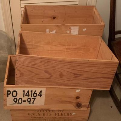 Wood wine boxes