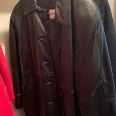 Long leather coat 