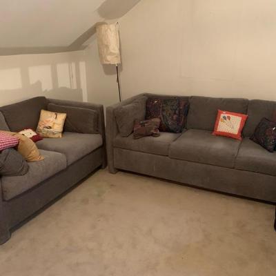 Sofa bed and loveseat