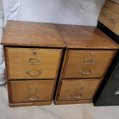 2x Two Drawer Filing Cabinets