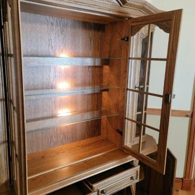 Pecan Display/China Hutch