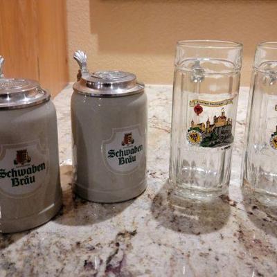 German Steins and Glasses