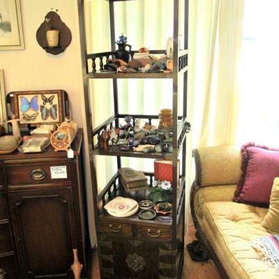 PRESALE ITEM: Vintage Korean Elmwood Curio Shelf - $475 (Credit card only, pickup available on Sat, April 29th-Tues, May 2nd)  Preview by...