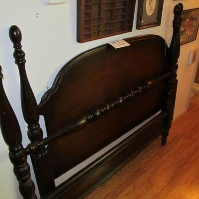PRESALE ITEM: Vintage Mahogany Full-size Bed w/ rails & slats - $200 (Credit card only, pickup available on Thurs, April 27th-Tues, May...