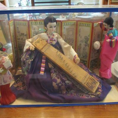 PRESALE ITEM: Vintage Korean Doll & Screen Display - $150 (Credit card only, pickup available on Thurs, April 27th-Tues, May 2nd)...