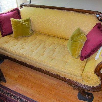 PRESALE ITEM: Antique Duncan Phyfe Rolled Arm Sofa - $600 (Credit card only, pickup available on Sat, April 29th-Tues, May 2nd)  Preview...