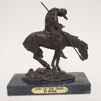 1070	JAMES FRASER BRONZE *END OF TRAIL* CONTEMPORARY RECAST, APPROXIMATELY 9 IN HIGH
