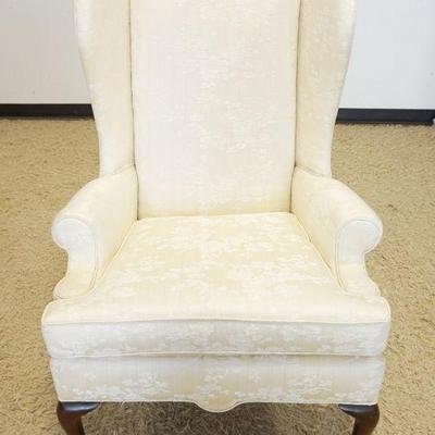 1111	PENNSYLVANIA HOUSE WING BACK CHAIR, SOME WEAR & STAINING
