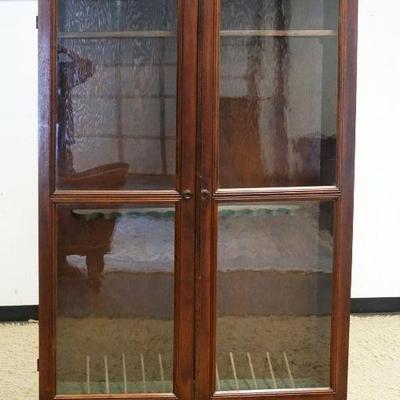 1045	VICTORIAN 2 DOOR STEP BACK CABINET W.DRAWER AT BASE, ALTERED INTERIOR, APPROXIMATELY 48 IN X 16 IN X 76 IN IGH

