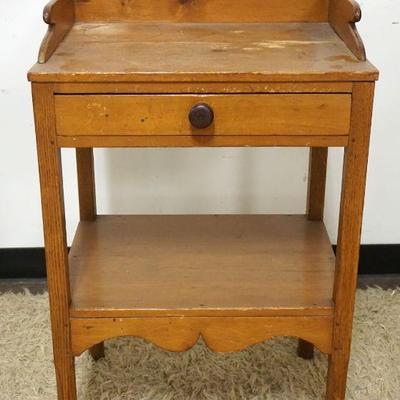 1040	ANTIQUE PINE ONE DRAWER STAND, APPROXIMATELY 20 IN X 16 IN X 36 IN HIGH

