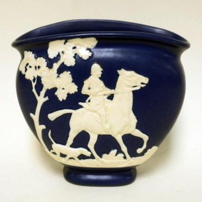 1141	WELLER CHASEWARE OBLONG VASE, APPROXIMATELY 7 1/4 IN X 7 IN HIGH
