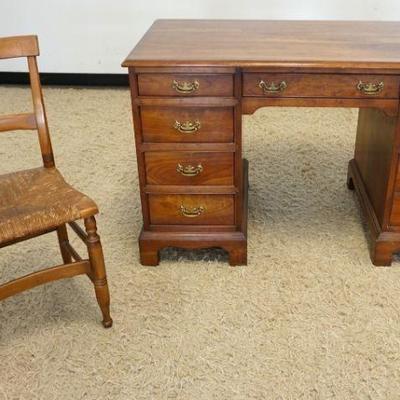 1108	STICKLEY CHERRY DESK W/CHAIR, APPROXIMATELY 48 IN X 24 IN X 30 IN
