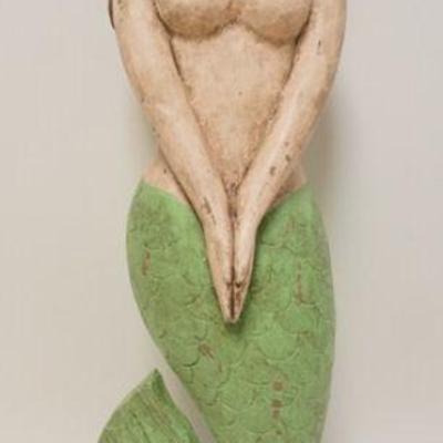 1191	WOOD CARVED MERMAID, APPROXIMATELY 29 IN H
