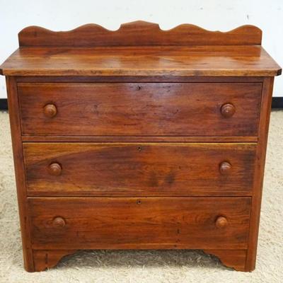 1035	ANTIQUE CHERRY CHEST OF DRAWERS, APPROXIMATELY 39 IN X 16 IN X 38 IN HIGH
