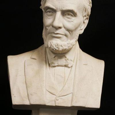 1001	LINCOLN ANTIQUE BUST OTT & BREWER PARIAN OF ABRAHAM LINCOLN, APPROXIMATELY 11 IN HIGH
